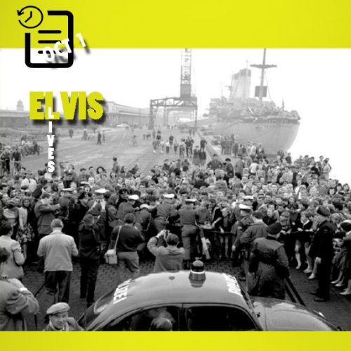طرفداران الویس در بندر برمن آلمان در انتظار رسیدن الویس چنین روزی اول اکتبر 1958