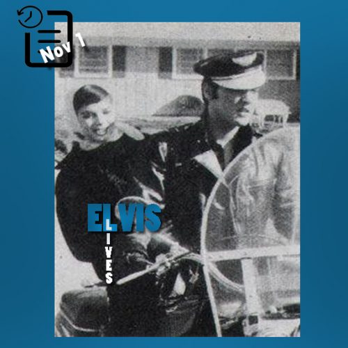 الویس با ناتالی وود سوار بر موتورسیکلت هارلی دیویدسون چنین روزی اول نوامبر 1956
