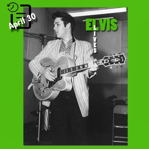 الویس در استودیو در حال ضبط موسیقی فیلم Jailhouse Rock چنین روزی 30 آوریل 1957
